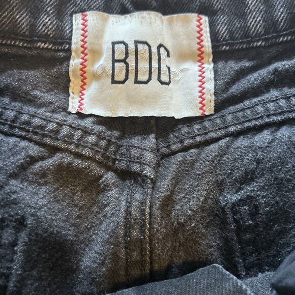 BDG Big Jack Workpant Fit Jean Sz. 32 Relaxed Fit Spider Web Black Neon Green - Picture 9 of 13